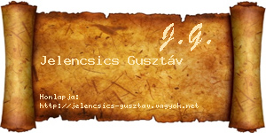 Jelencsics Gusztáv névjegykártya