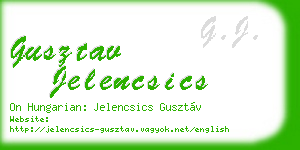 gusztav jelencsics business card